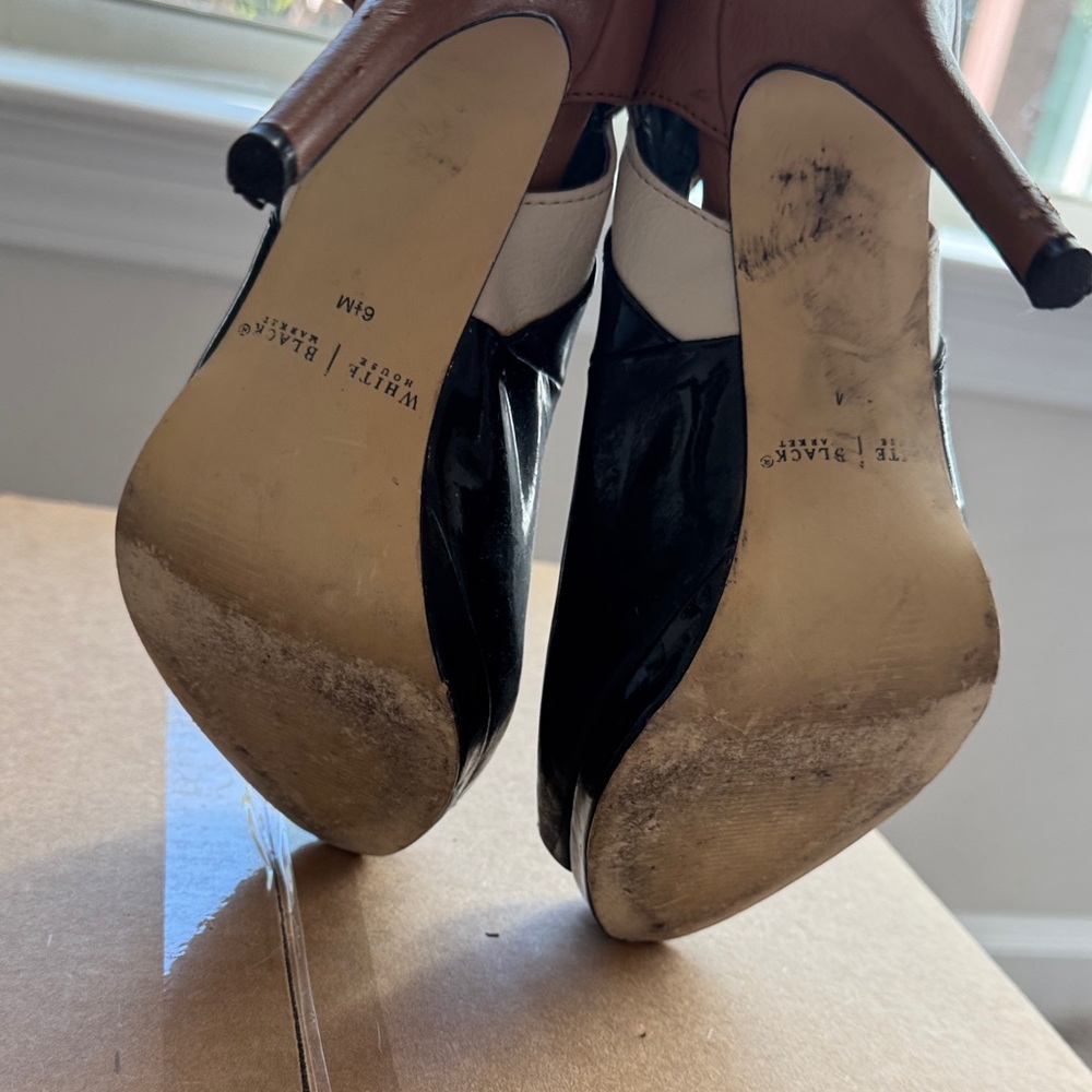 White House Black Market Black and Brown Heels - Picture 5 of 5